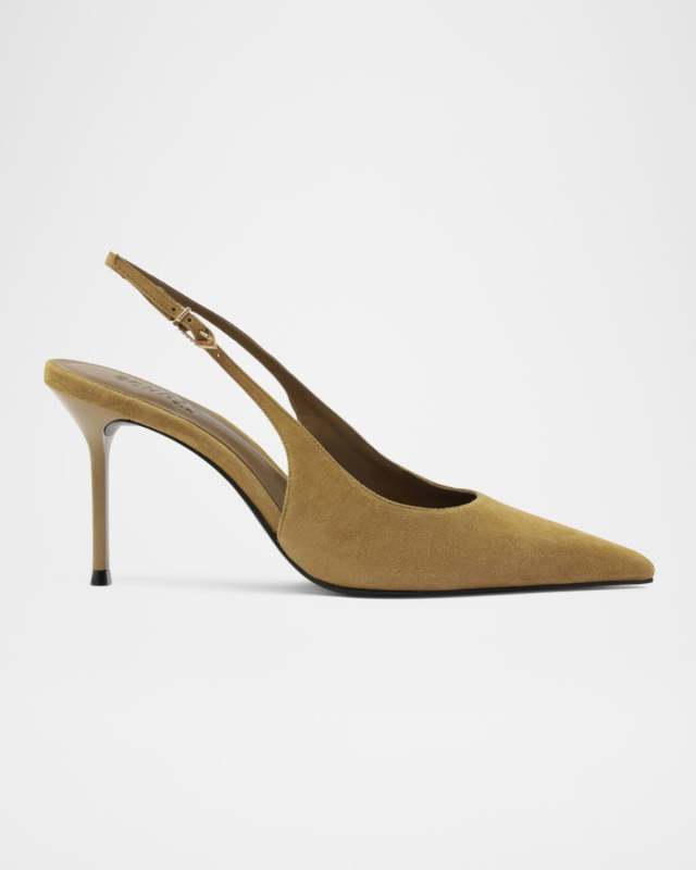 Alicia Suede Slingback Pumps